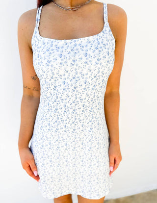 Tcec - Get To Moving Floral Print Back Cross Dress