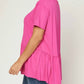 Entro - Short Sleeve Peplum Top