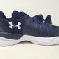 Under Armour Women's Block City Volleyball Shoe Midnight Navy/White Blue Size 5 B(M) Us