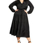 City Chic Women's Trendy Plus Charisma MIDI Dress Black Size 18W