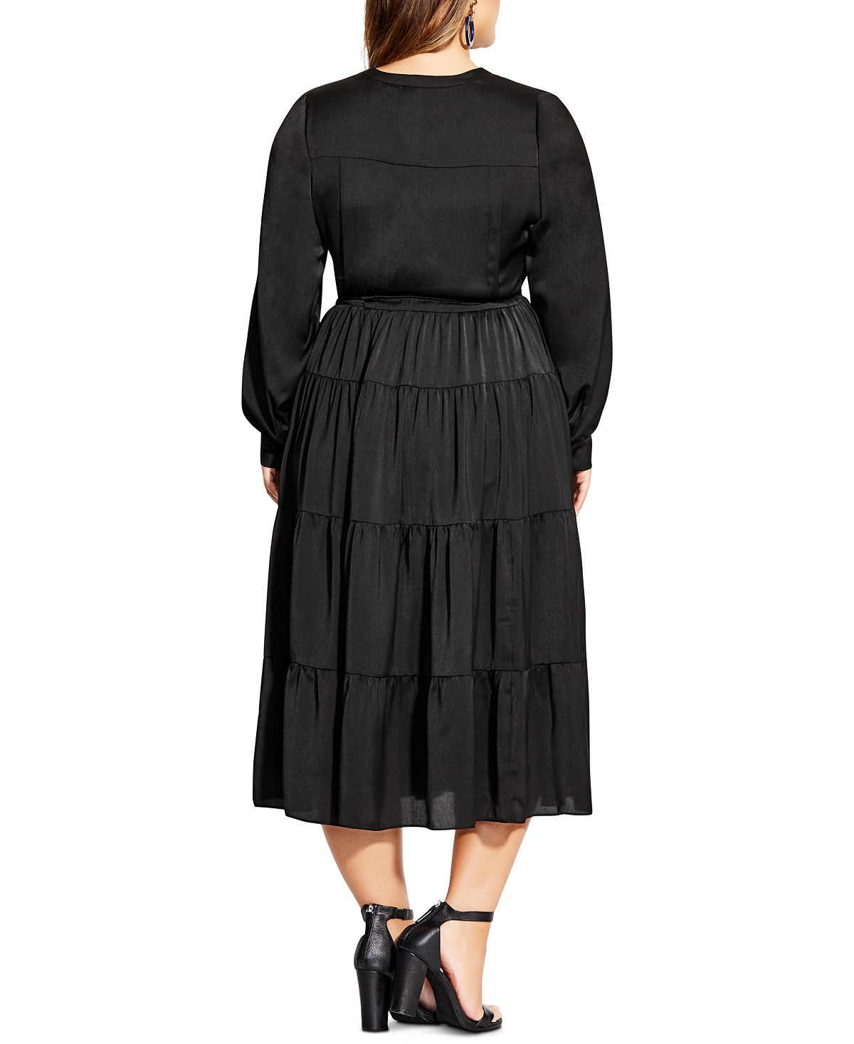 City Chic Women's Trendy Plus Charisma MIDI Dress Black Size 18W