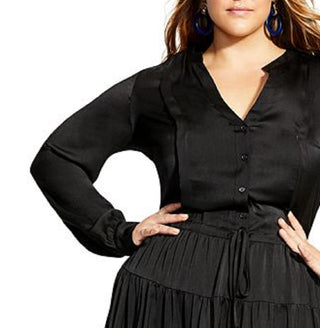 City Chic Women's Trendy Plus Charisma MIDI Dress Black Size 18W