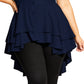 City Chic Women's Plus Flutter Hem Top Blue Size 18W