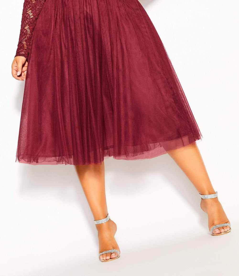 City ChicWomen's DRESS RARE BEAUTY Red Size 20W