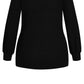 City Chic Long Sleeve One-Shoulder Top, Black, Size XXL
