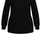 City Chic Long Sleeve One-Shoulder Top, Black, Size XXL