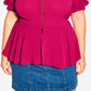 City Chic Women's Quirky Corset Top Red Size 20W