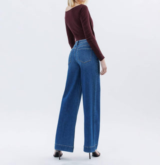 Flying Monkey - High Rise Trouser Hem Extreme Wide Leg Jeans