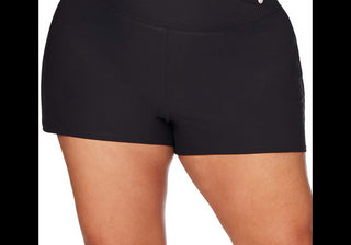 Artesands High Waist Swim Shorts, Black, Size 16