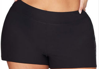 Artesands High Waist Swim Shorts, Black, Size 16