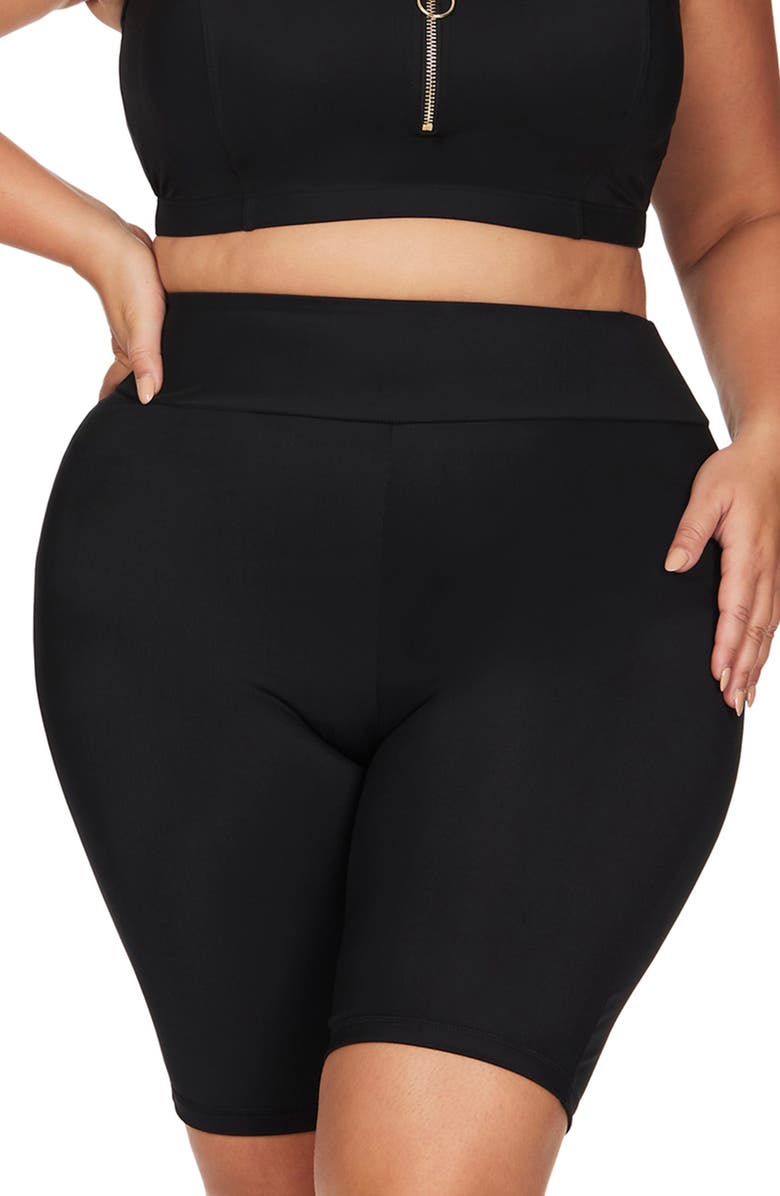 Artesands Women's Black Michaelangelo Swim Bike Shorts Size 16 US