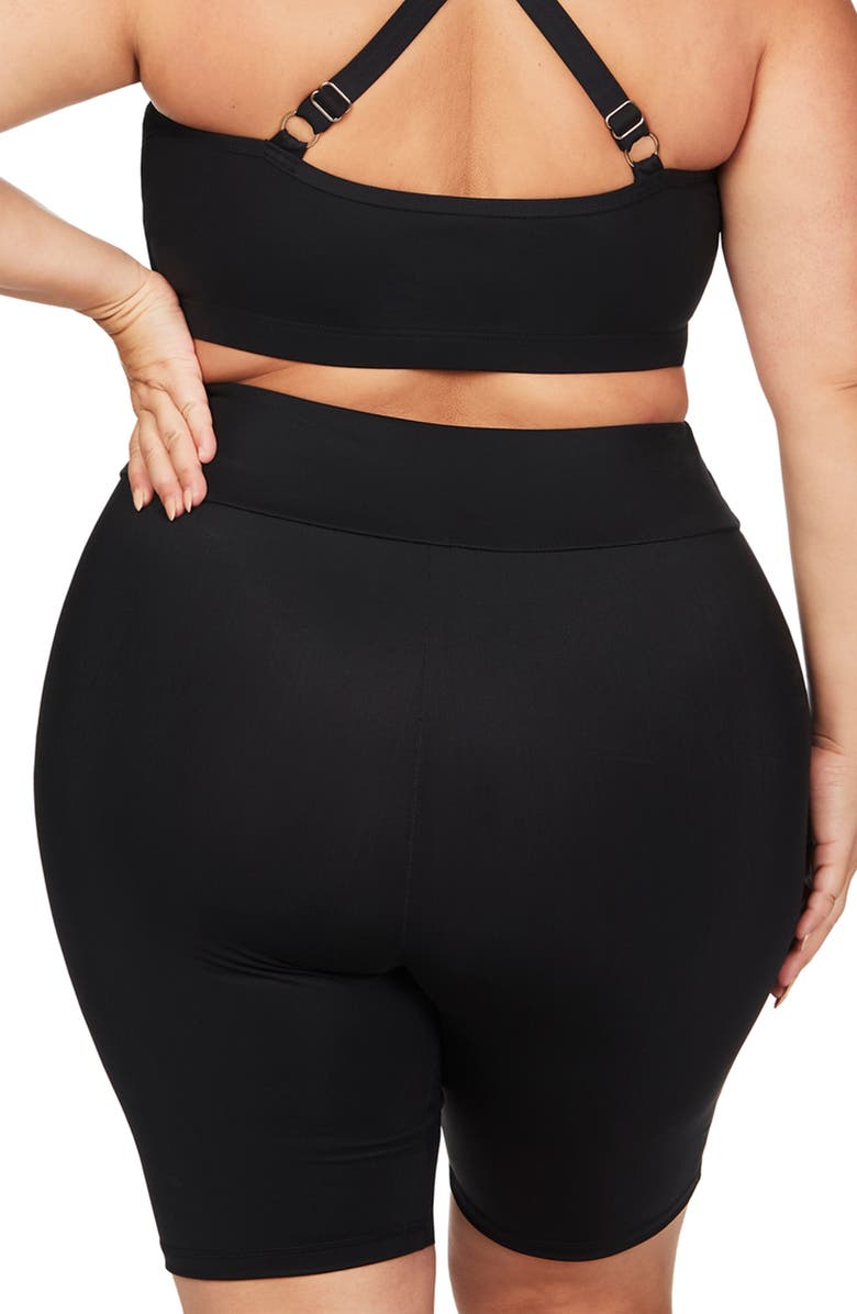 Artesands Women's Black Michaelangelo Swim Bike Shorts Size 16 US