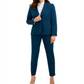 Le Suit Women's Stretch Crepe Pantsuit Blue Size 18