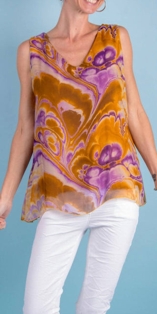 Gigi Moda - Fernanda Swirl Silk Top
