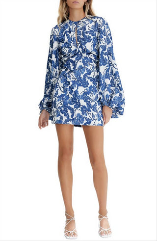 Significant Other Holly Floral Minidress in Navy Stencil Print Size 2