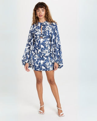 Significant Other Holly Floral Minidress in Navy Stencil Print Size 2