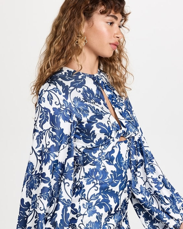 Significant Other Holly Floral Minidress in Navy Stencil Print Size 2