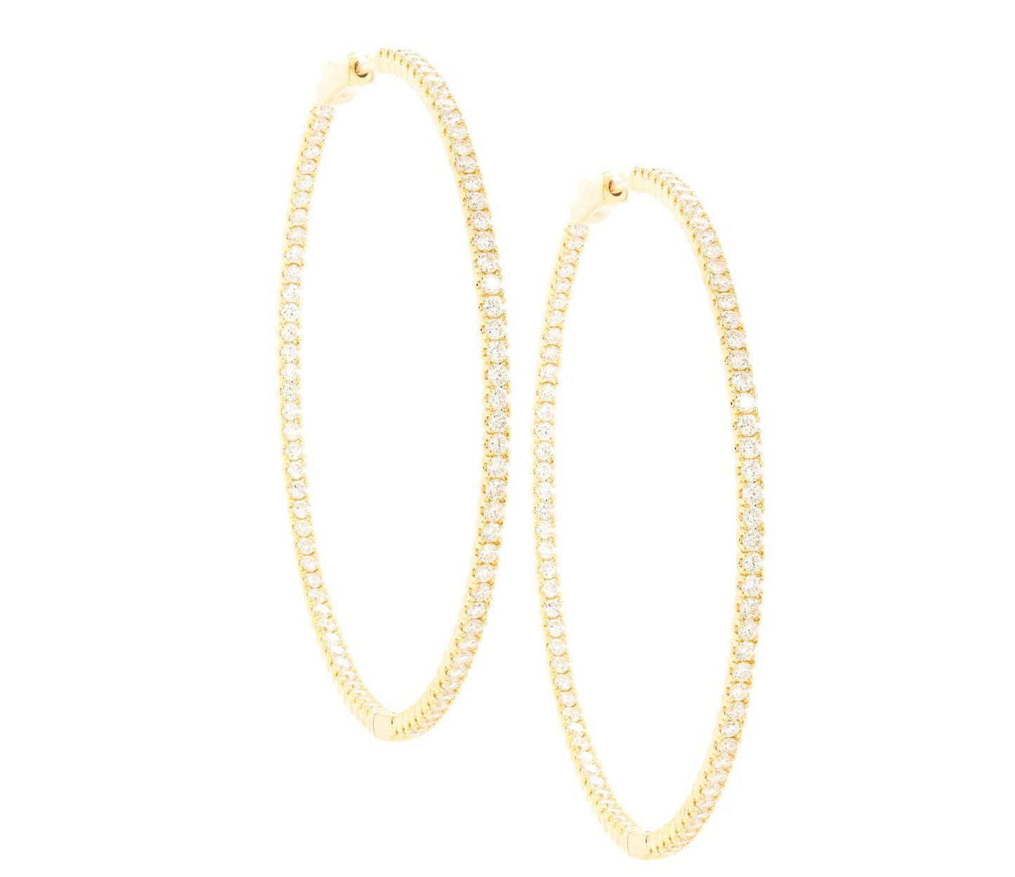 Diana M Jewels - 2.00 Cts Diamond Hoop Earrings