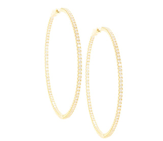 Diana M Jewels - 2.00 Cts Diamond Hoop Earrings