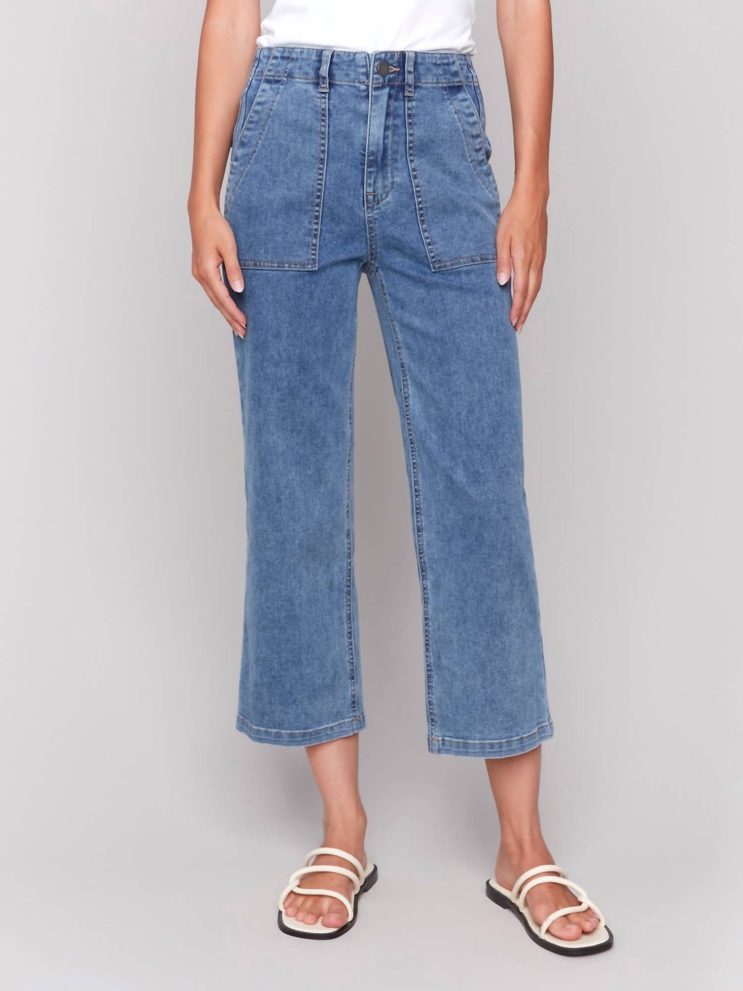 Charlie B - Straight Leg Pork Chop Pocket Pants