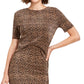 The Fifth Label Women's Saloon Ribbed Leopard Print Top Brown Size Small