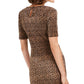 The Fifth Label Women's Saloon Ribbed Leopard Print Top Brown Size Small
