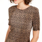 The Fifth Label Women's Saloon Ribbed Leopard Print Top Brown Size Small