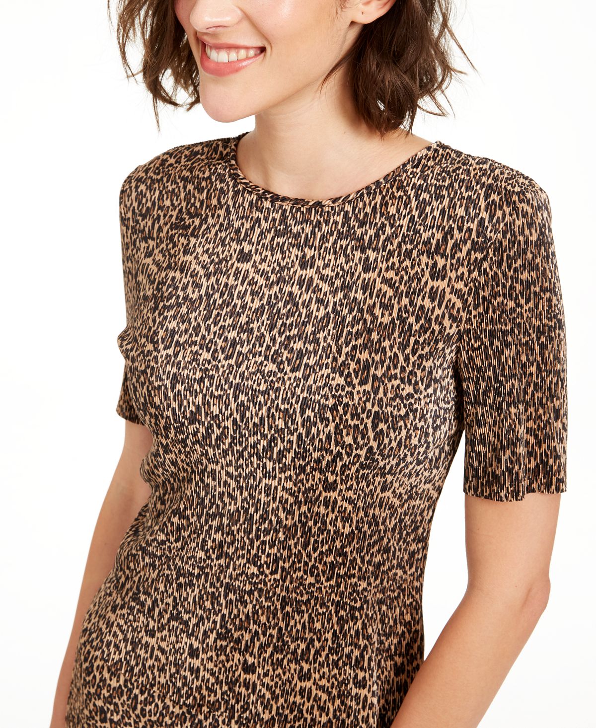 The Fifth Label Women's Saloon Ribbed Leopard Print Top Brown Size Small