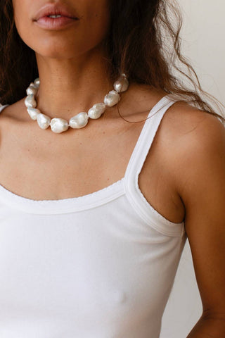 Donni. - Baby Rib Scallop Tank Top