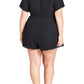 City Chic Women's Sweet Tie Playsuit Black Size 20W