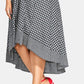 City Chic Women's Gingham Print Fit & Flare Dress Black Size 16W