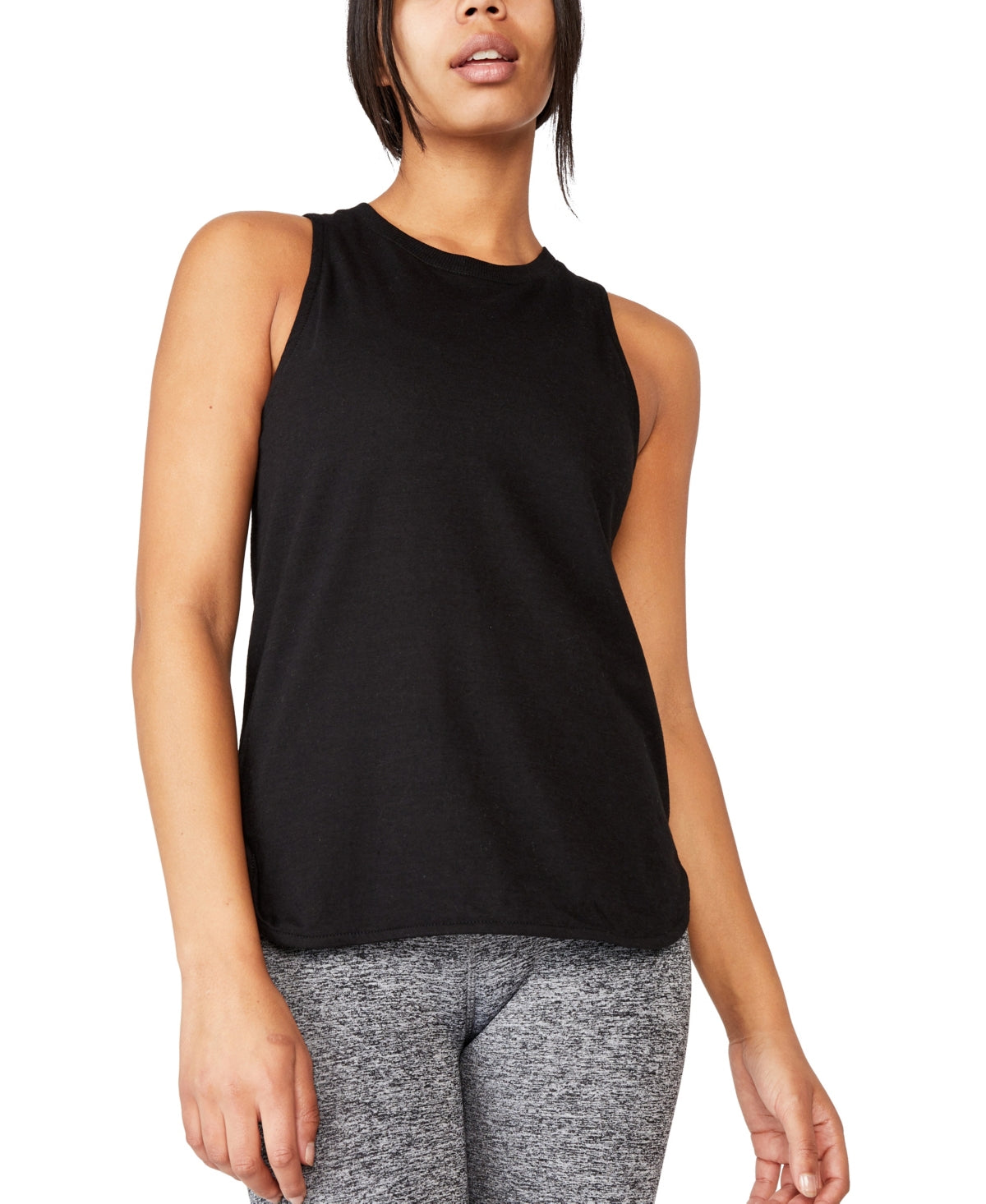 Cotton On Women's Active Curve Hem Tank Black Size Small