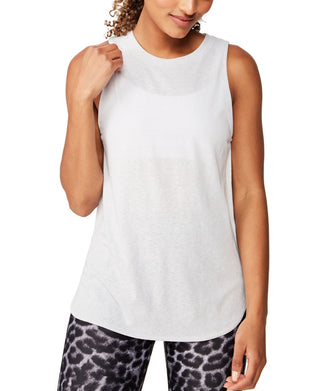 COTTON ON Women's Active Curve Hem Tank Gray Size Medium