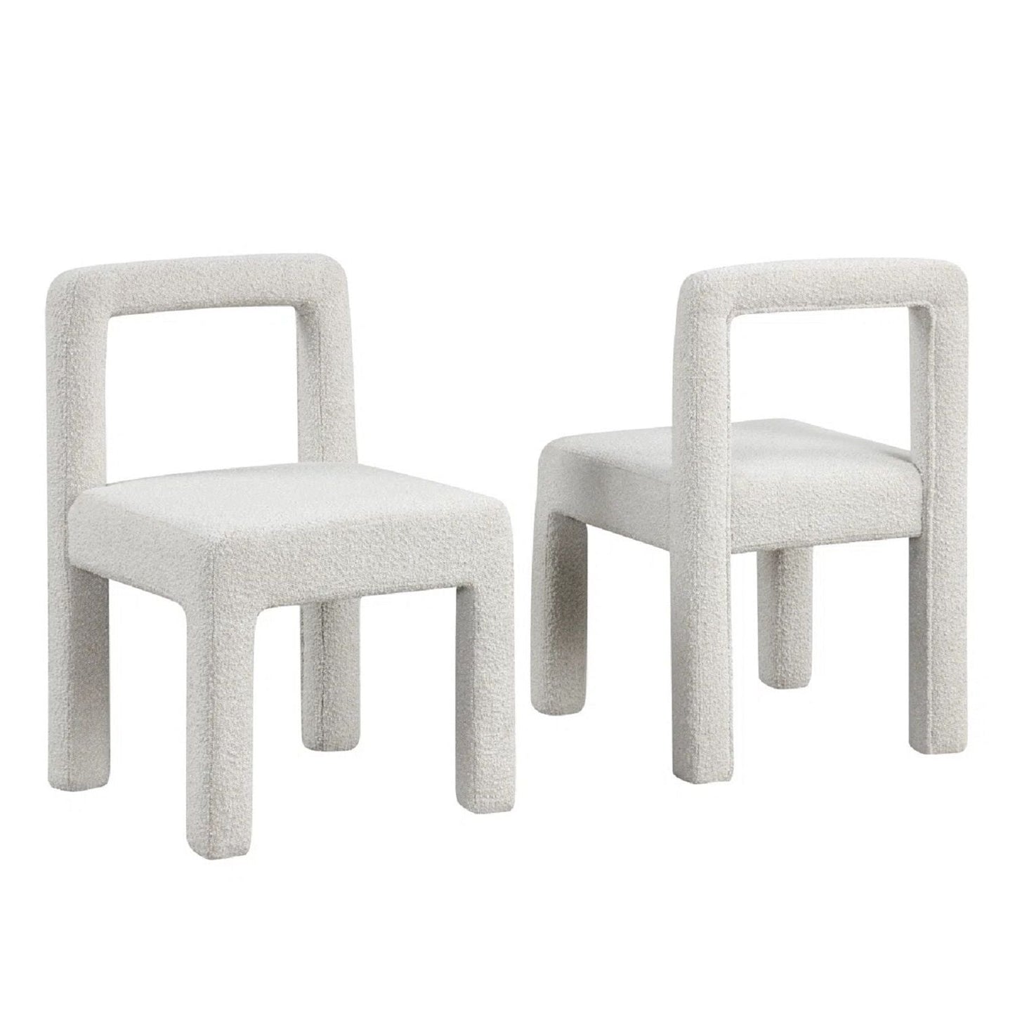 Dining Chairs With Square Open Back (Set of 2)