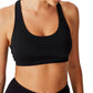 COTTON ON Women's Strappy Sports Crop Bra Black Size Medium