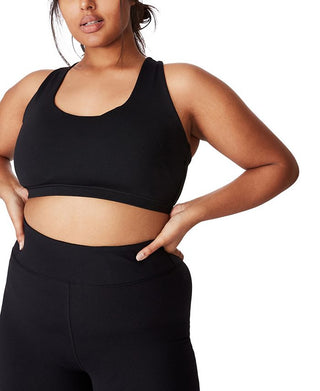 COTTON ON Women's Active Strappy Crop Top Black