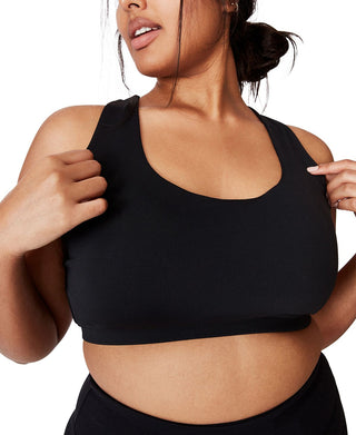 COTTON ON Women's Active Strappy Crop Top Black