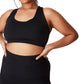 COTTON ON Women's Active Strappy Crop Top Black Size 20W