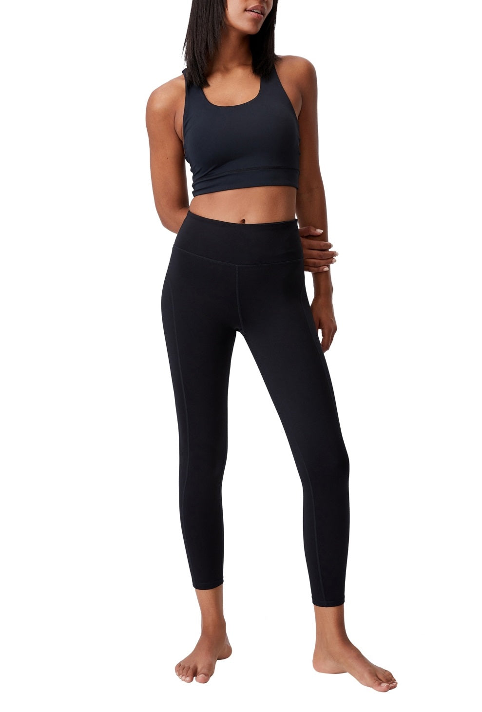 COTTON ON Women's Winter Fleece Lined Tight Black Size Small