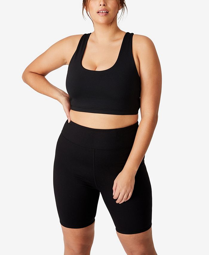 COTTON ON Women's Active Highwaist Mid Length Bike Shorts Black Size 20W