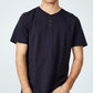 COTTON ON Men's Organic Henley T-shirt Blue Size XX-Large