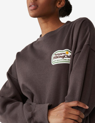 COTTON ON Women's Lifestyle Oversized Graphic Crew Neck Sweatshirt Black Size Large