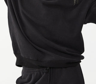 Cotton On Women's Plush Oversized Crew Neck Sweatshirt Black Size Large