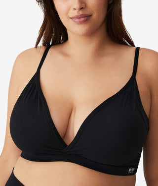 COTTON ON Women's Active Ultimate Active Plunge Crop Bra Black Size 14W