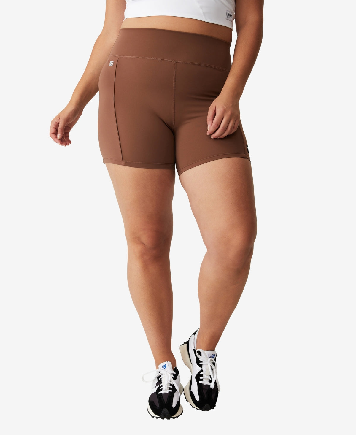 COTTON ON Women's Active Ultimate Booty Bike Shorts Brown Size 14W