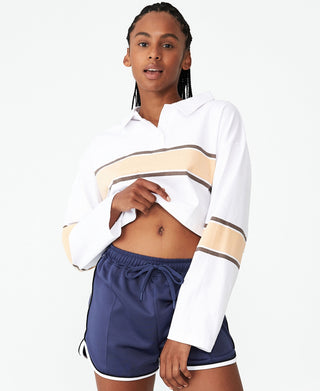 COTTON ON Women's Polo Long Sleeve Top White Size Small