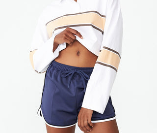 COTTON ON Women's Polo Long Sleeve Top White Size Small