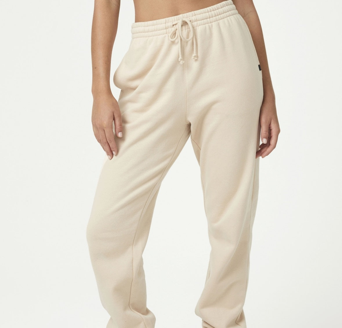 COTTON ON Women's Plush Gym Track Sweatpant Jogger Beige Size Medium