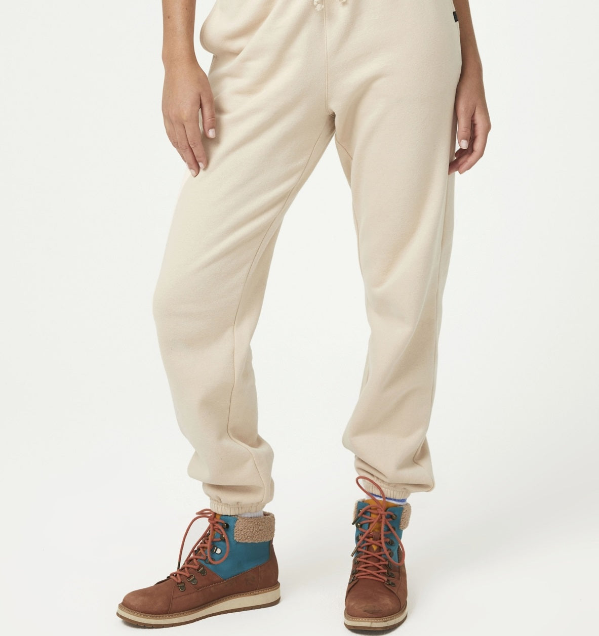 COTTON ON Women's Plush Gym Track Sweatpant Jogger Beige Size Medium