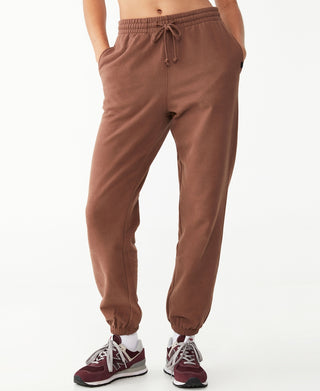 COTTON ON Women's Plush Gym Track Pant Brown Size Medium